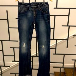 Ms. Me ladies mid rise boot cut jeans